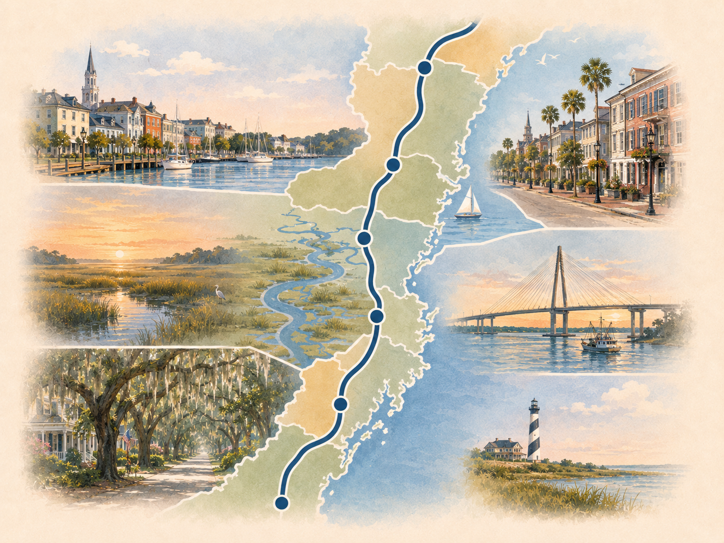 Map-style Route 17 places card.
