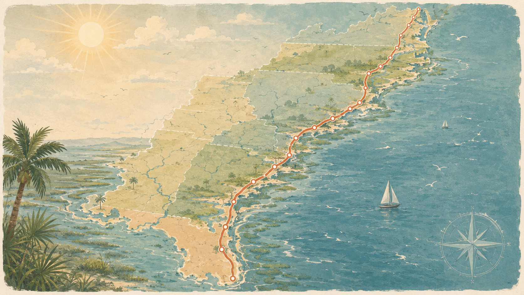 Map-style Route 17 routes card.