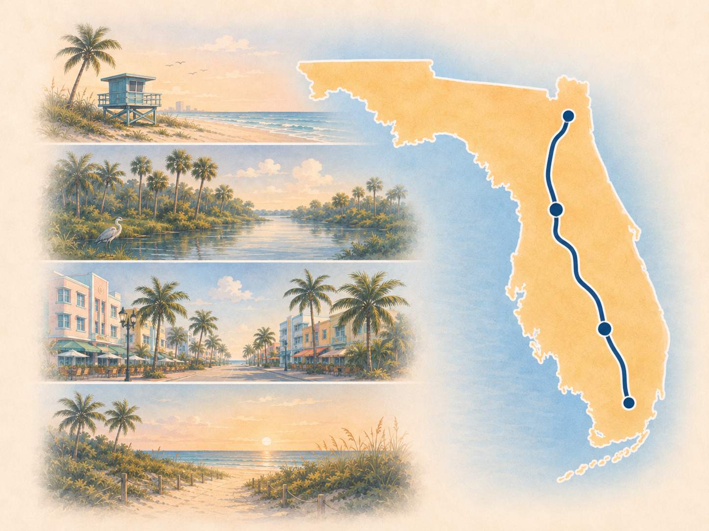Florida Route 17 state card.