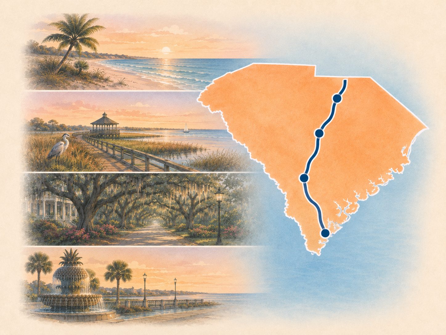 South Carolina Route 17 state card.