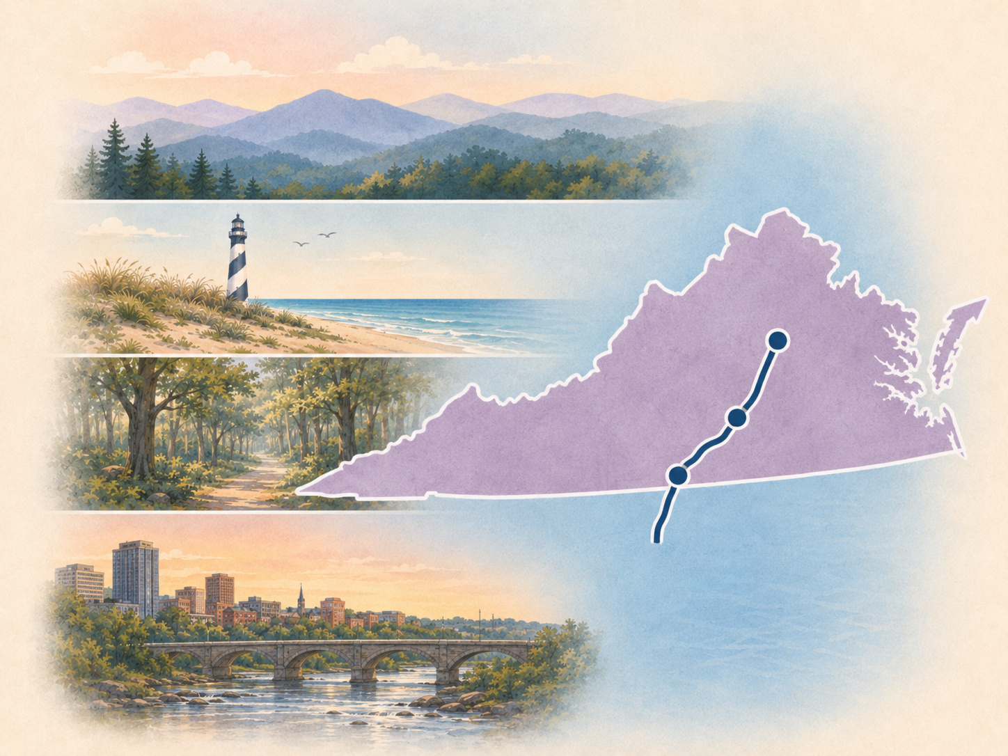 Virginia Route 17 state card.