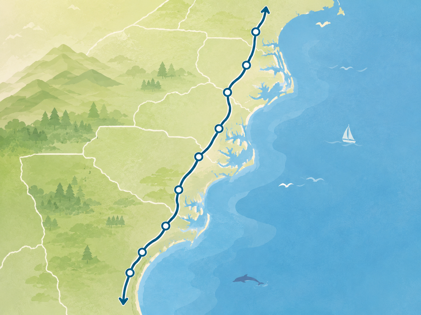 Route 17 coastal corridor map thumbnail