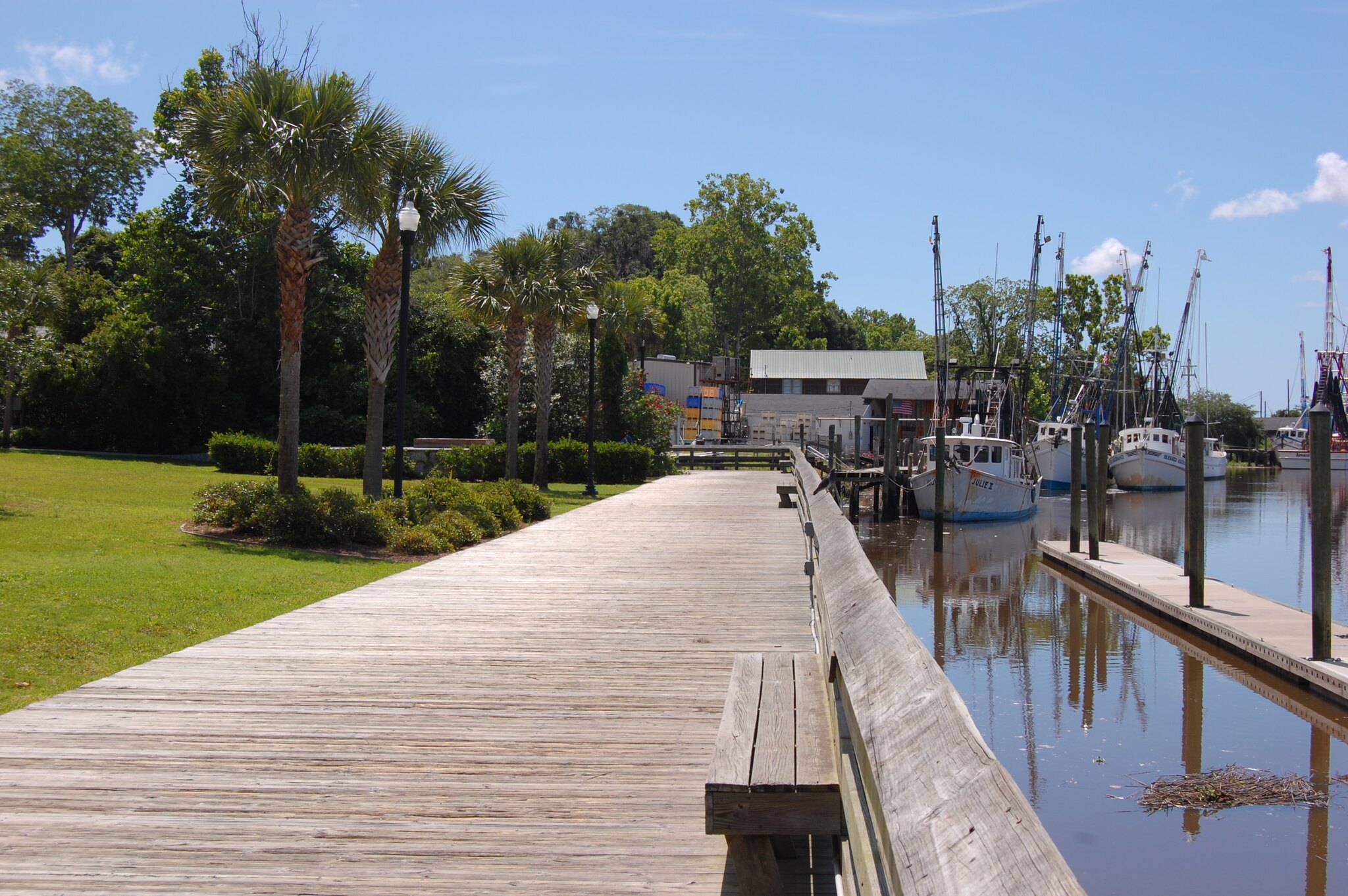 Darien Waterfront Park on the Darien River in Georgia.