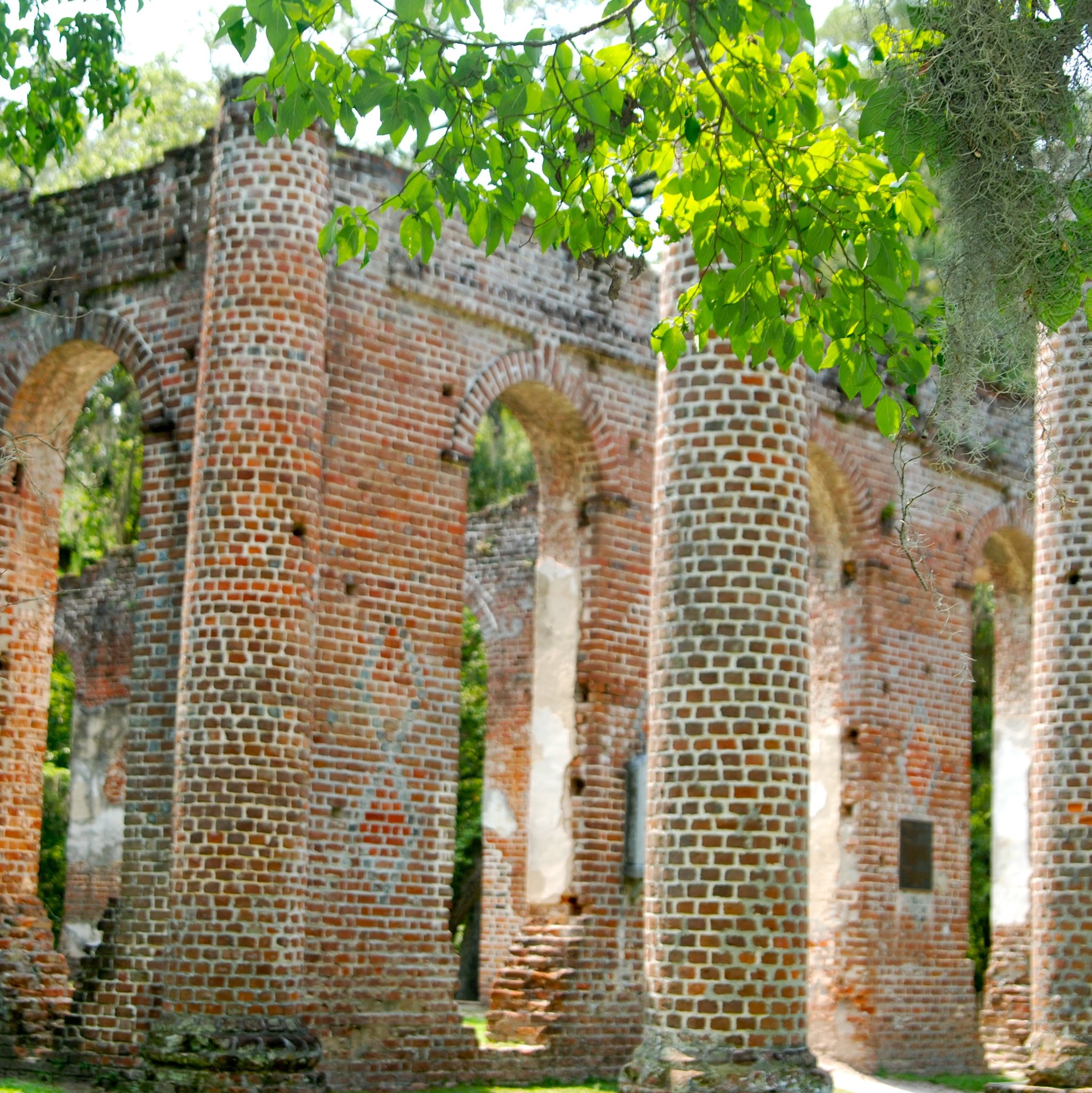 Old Sheldon Church near Gardens Corner, South Carolina, shown as nearby historic context.