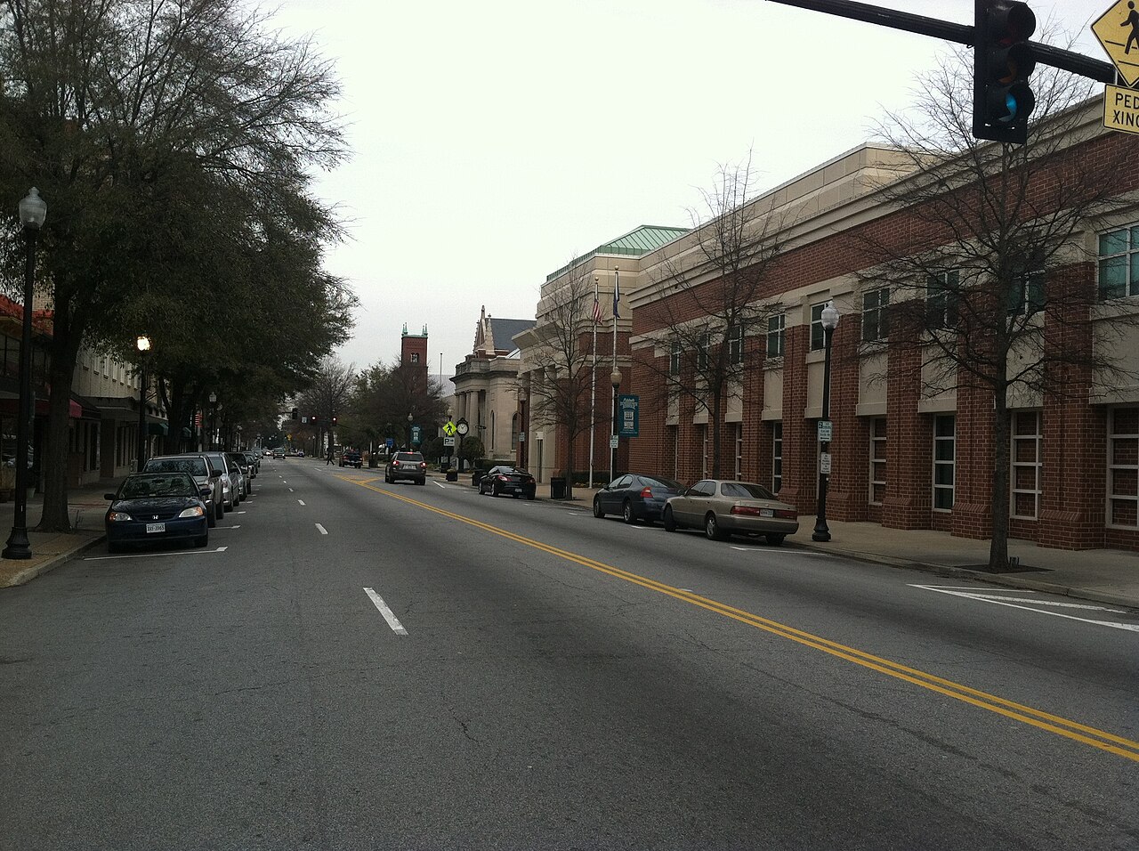 North Main Street in downtown Suffolk, Virginia.